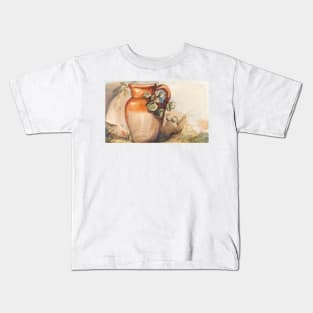 Study of a Pottery Jug by John Everett Millais Kids T-Shirt